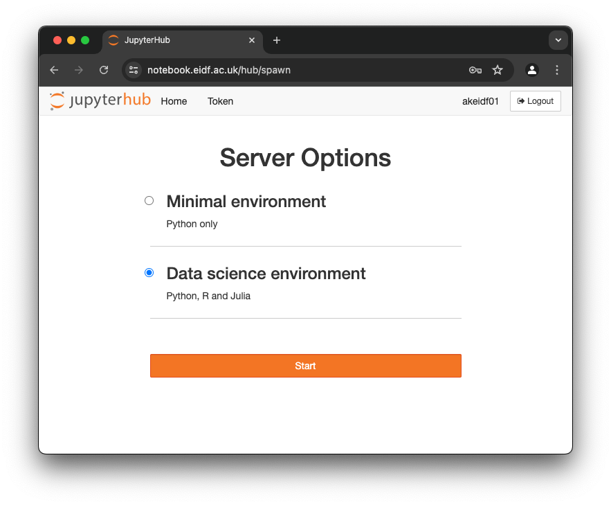 JupyterHub Login Page