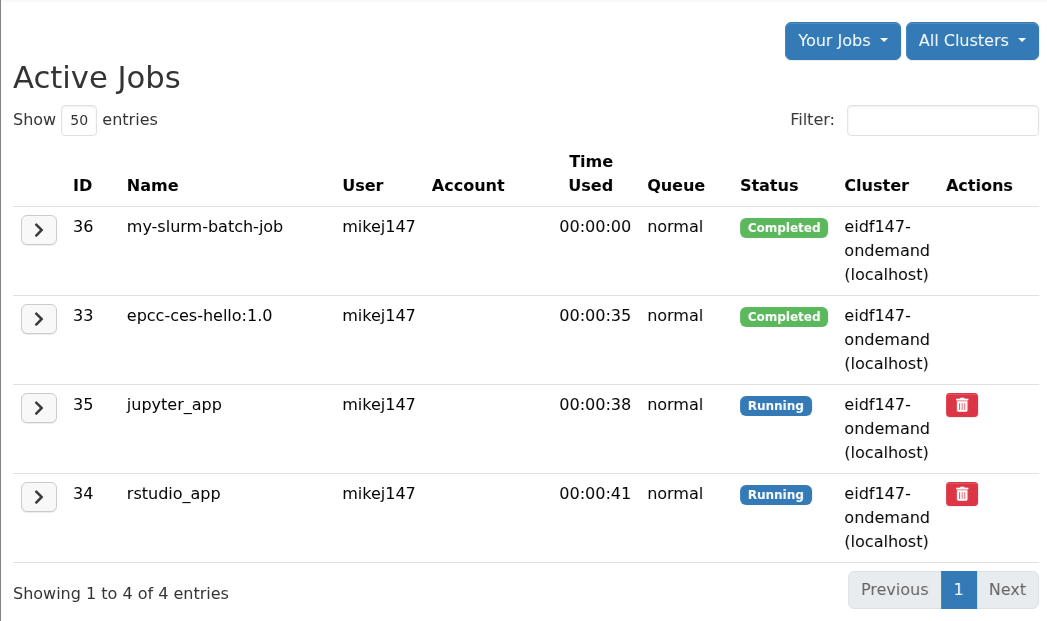 Active Jobs - EIDF User Documentation