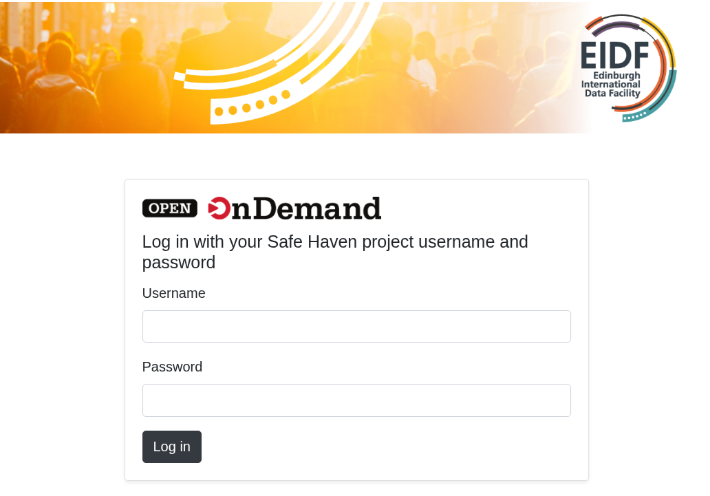 Access Open OnDemand - EIDF User Documentation